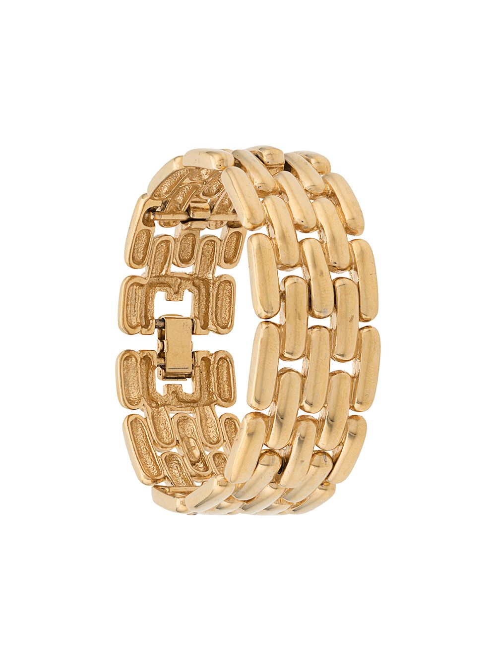 1980s Watchband Statement Bracelet - Gold