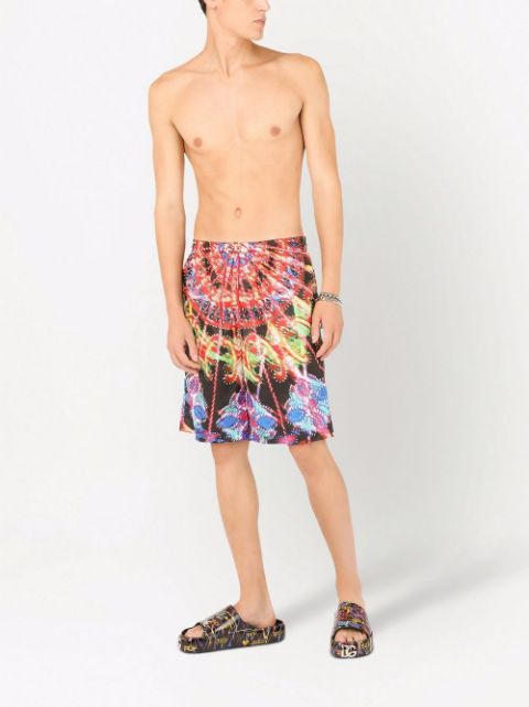 Graphic-print swimming shorts