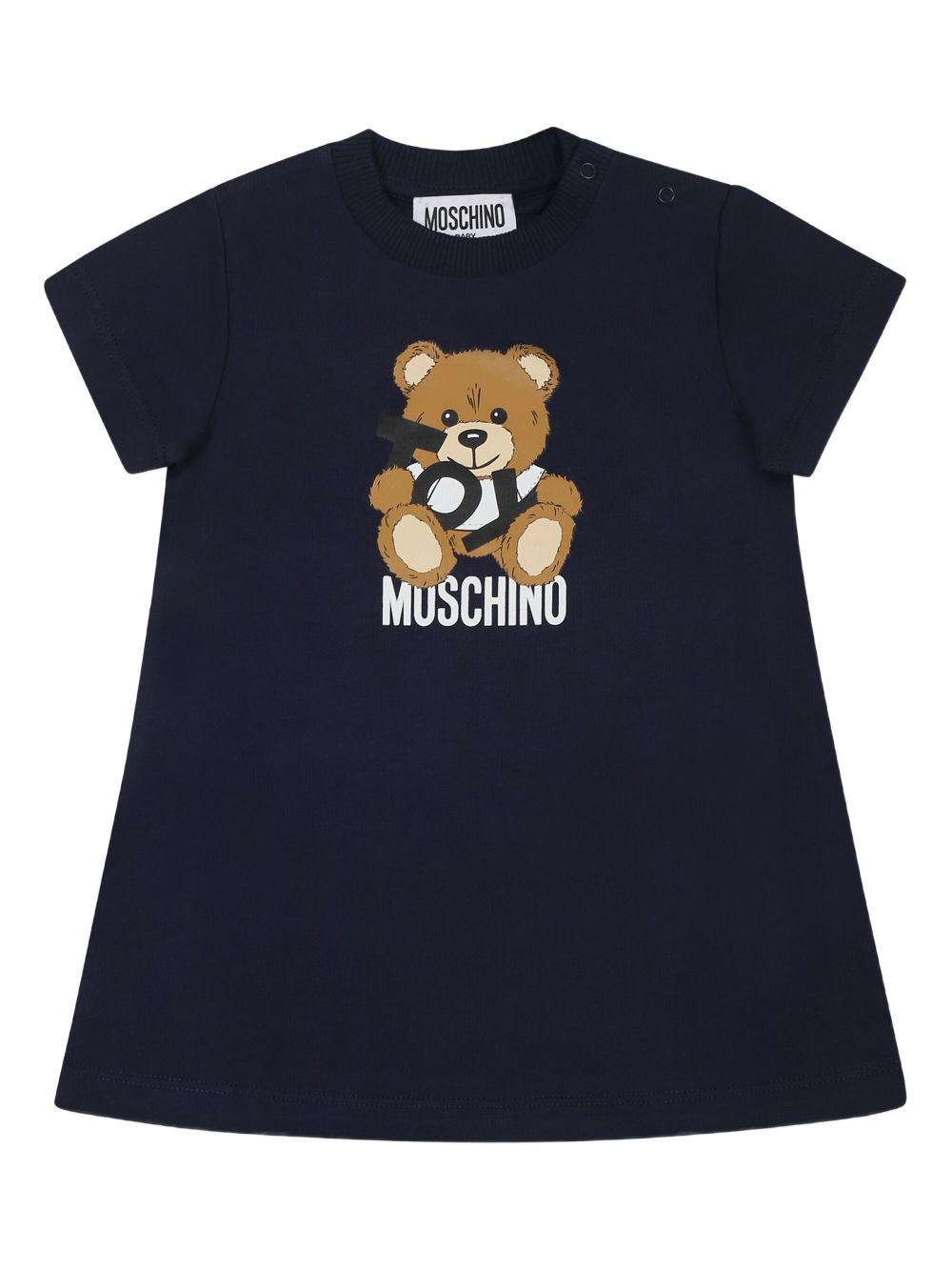 Teddy Bear-print mini dress - Blue