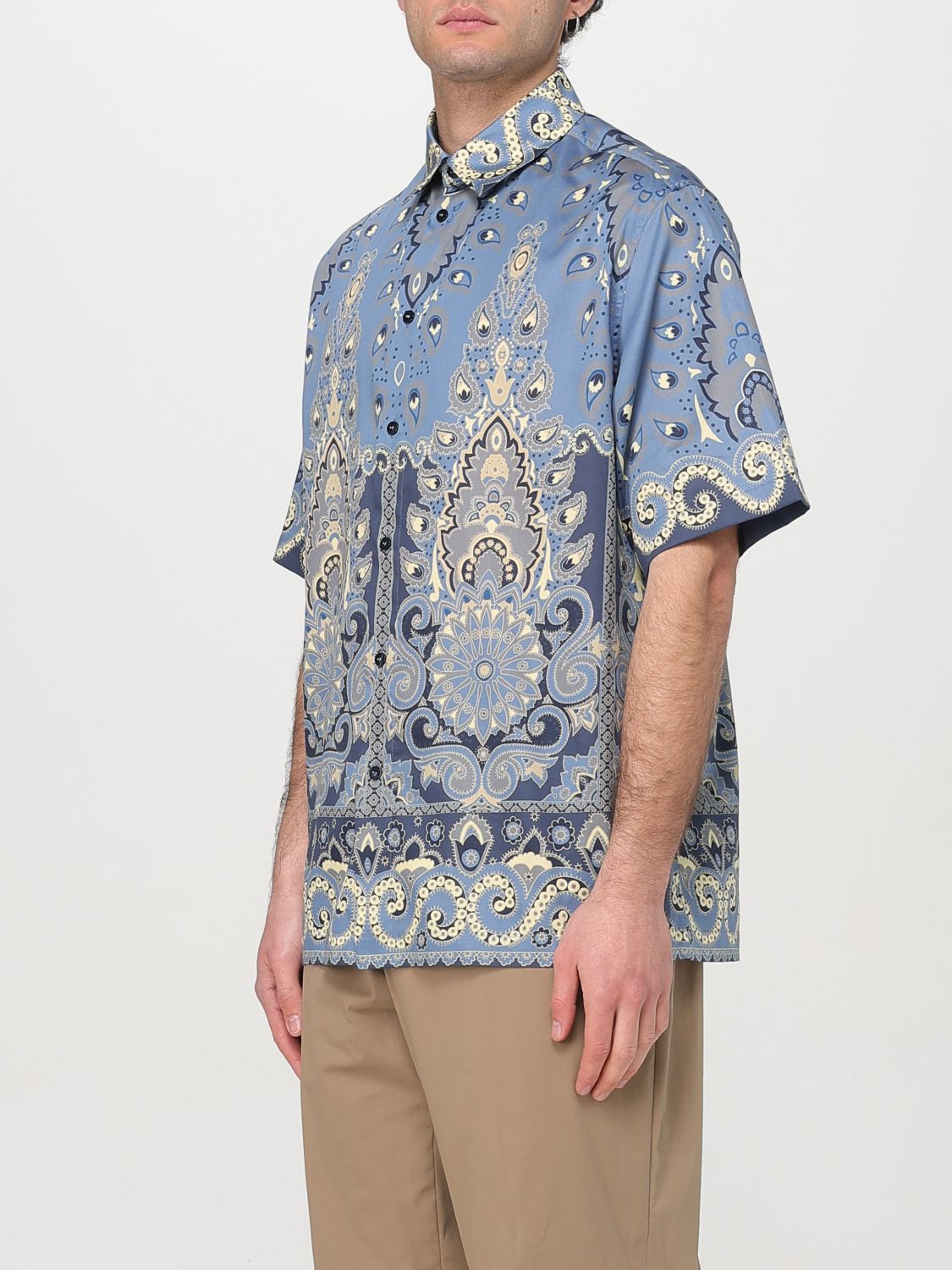 Paisley-print shirt - Blue