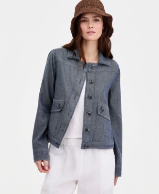 Womens Linen Blend Field Jacket Created For Macys