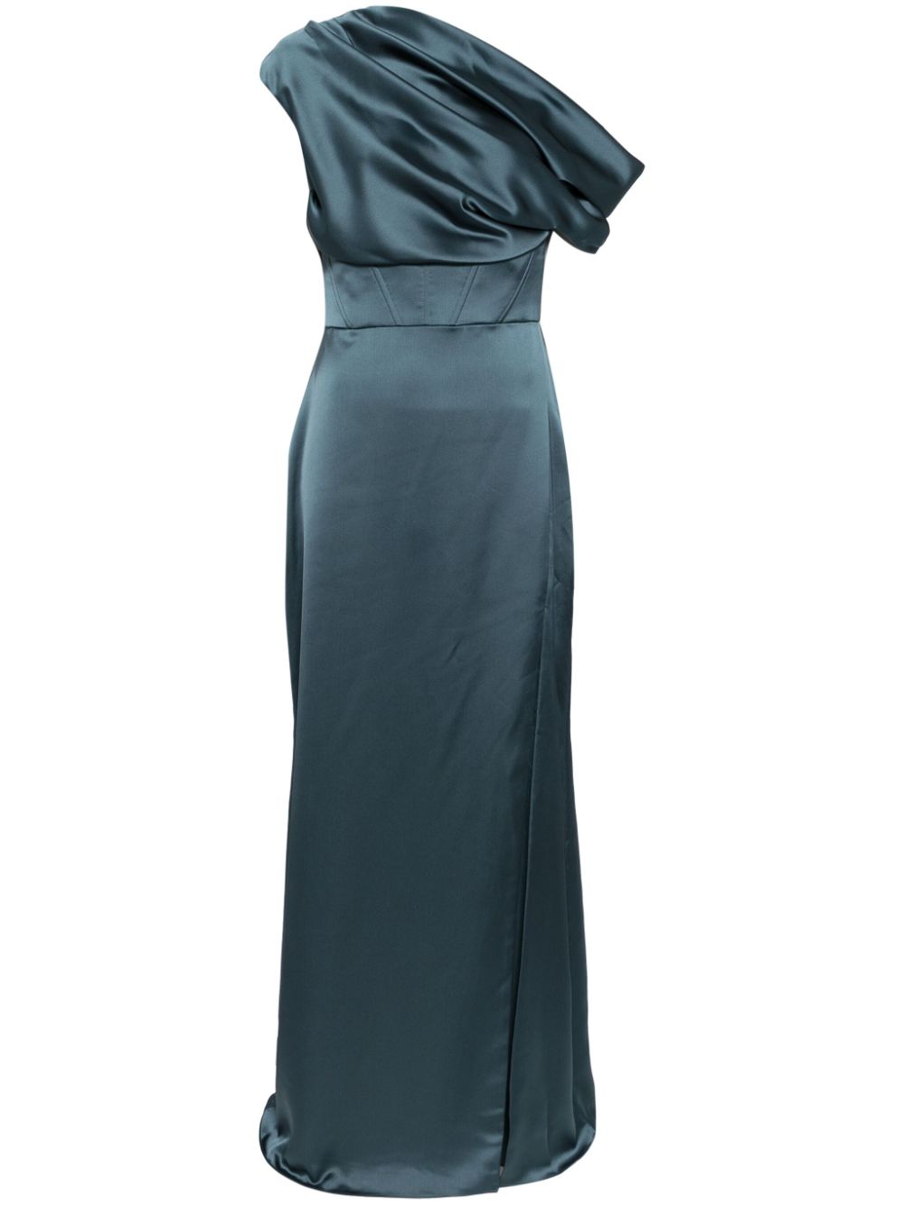 Off-shoulder corset dress - Green
