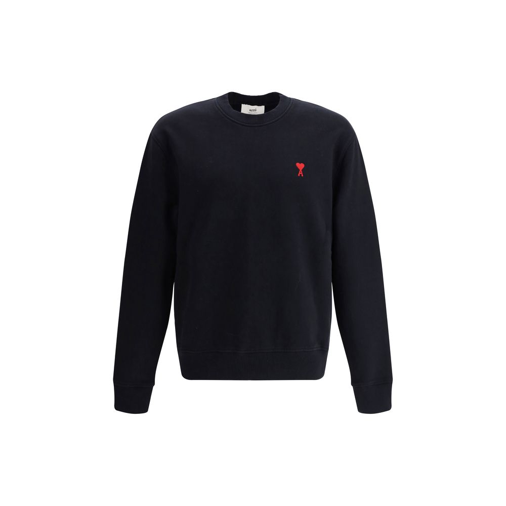 Logo-Embroidered Cotton Sweatshirt — Black