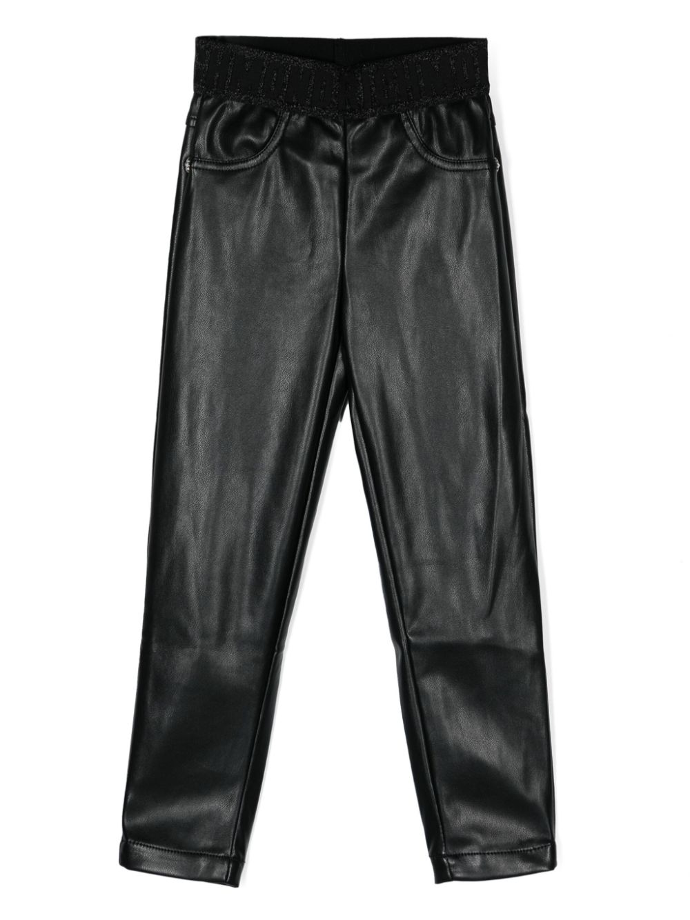 Logo-waistband trousers - Black