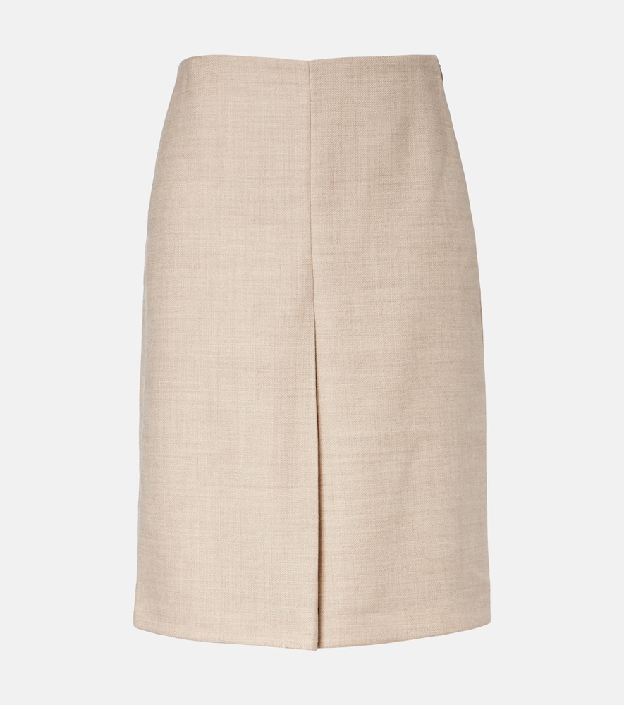 Duggan virgin wool midi skirt