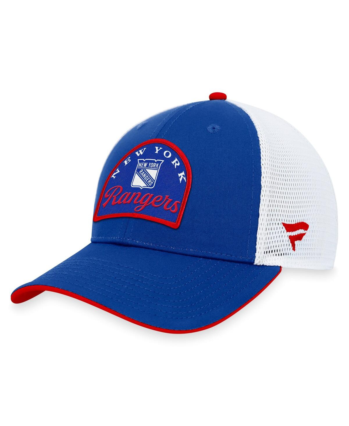 Men's Blue, White New York Rangers Fundamental Adjustable Hat - Blue, White