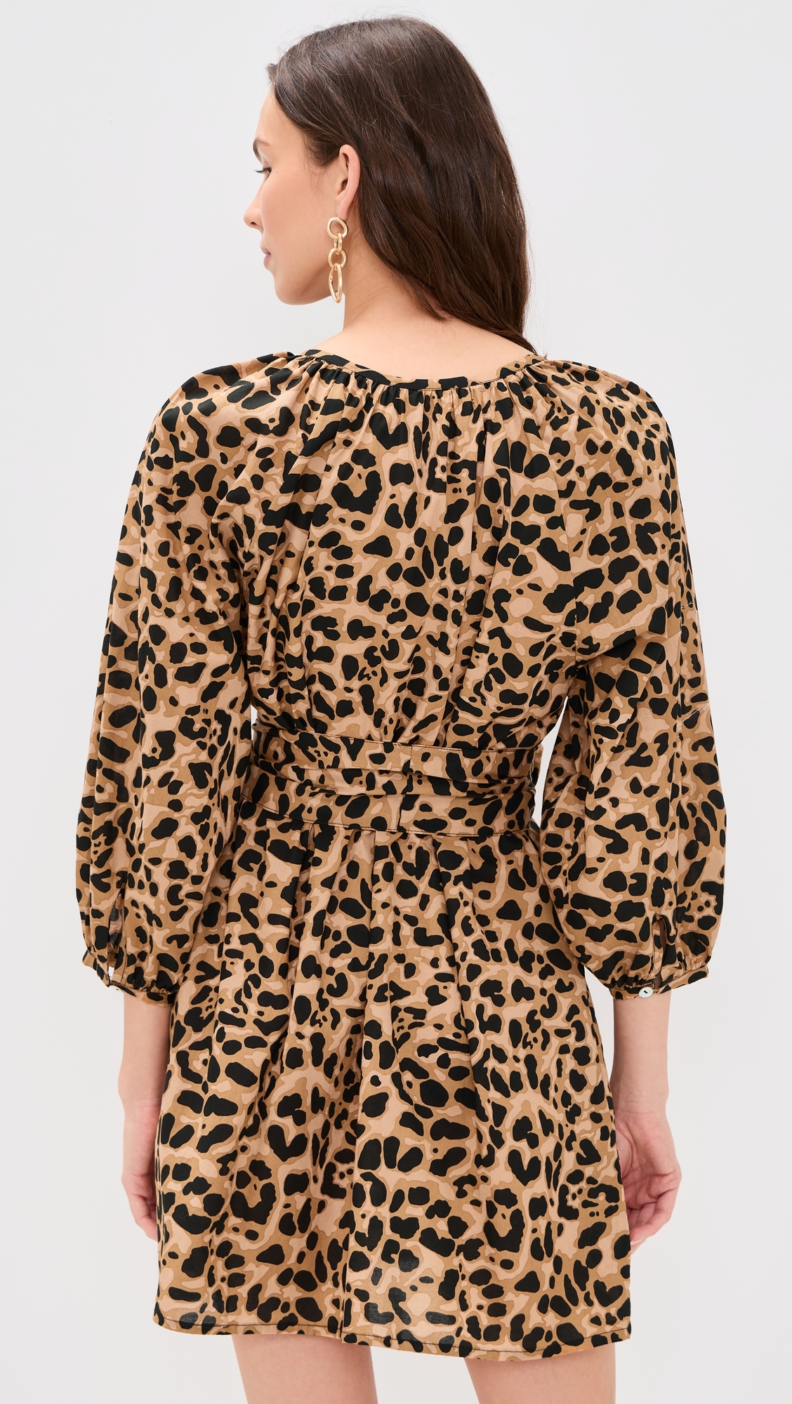 Alex Short Dress Leopard Cotton