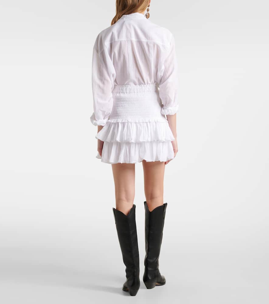 Naomi cotton-blend miniskirt