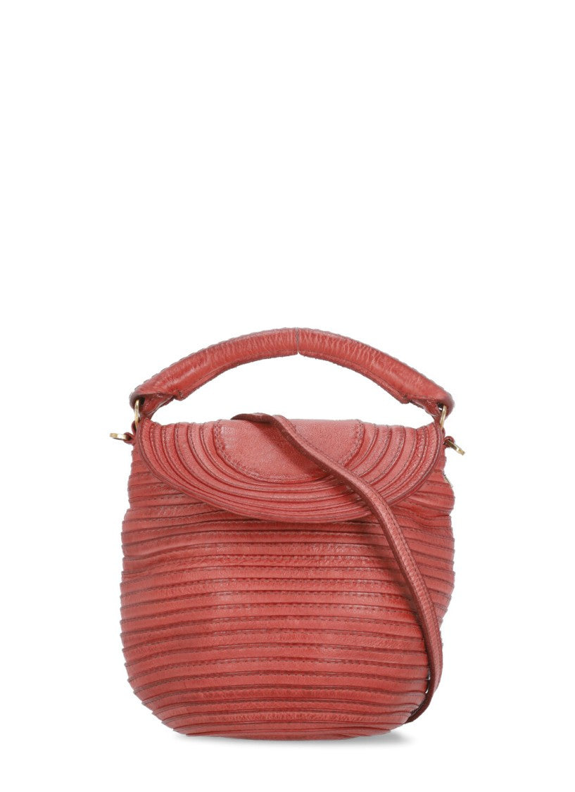Red Leather Shoulder Bag