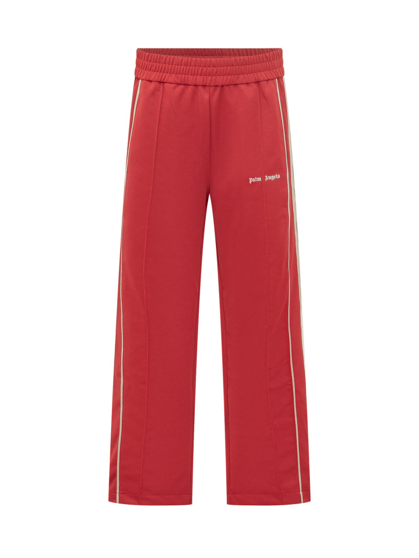 Red Straight Track Pants