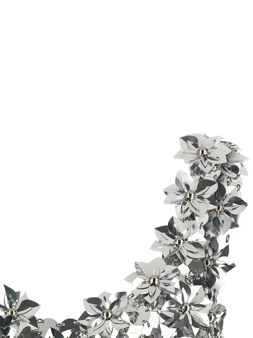 Silver Flower Appliqu Top