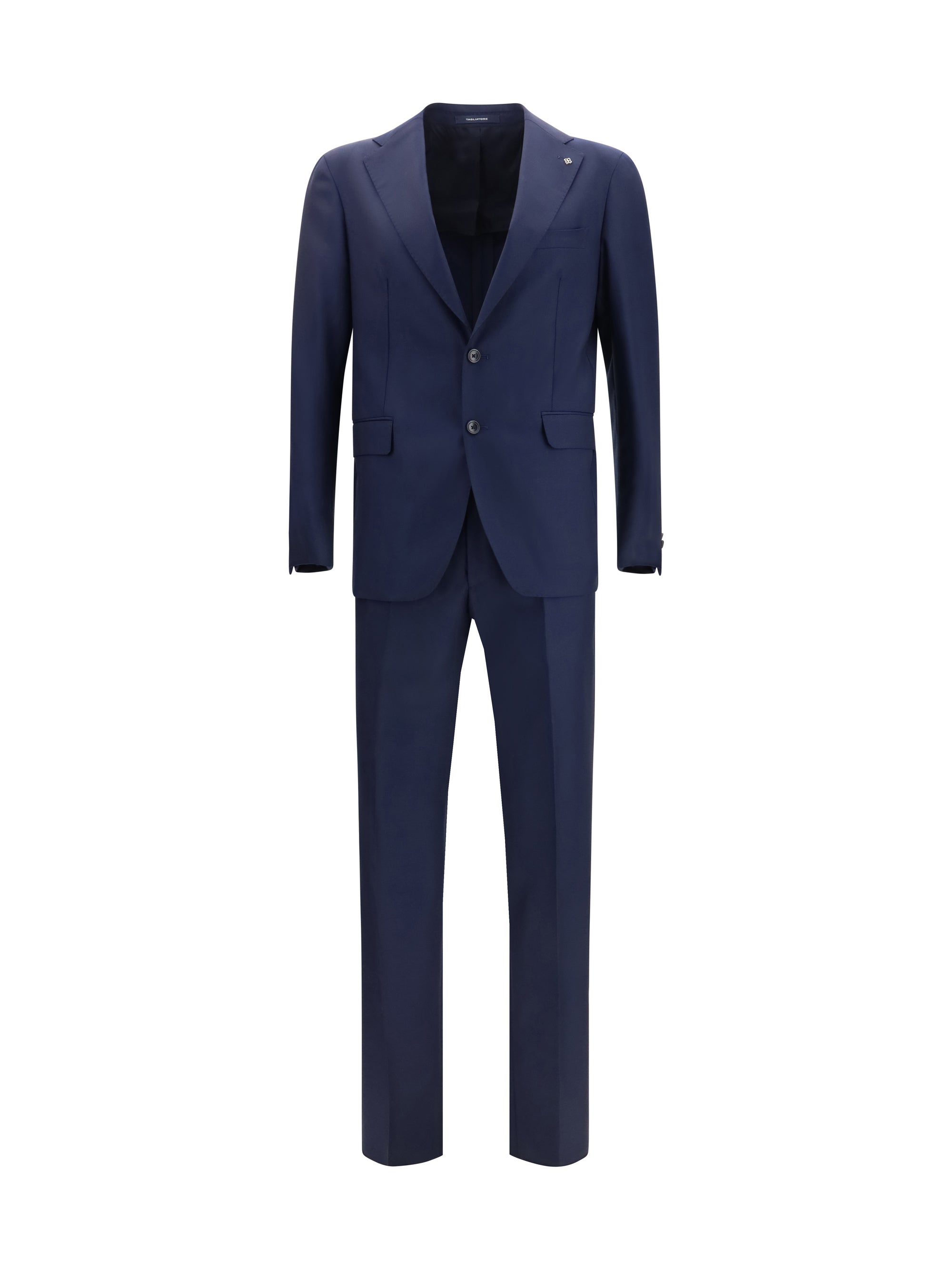 Single-Breasted Virgin Wool Suit — Navy