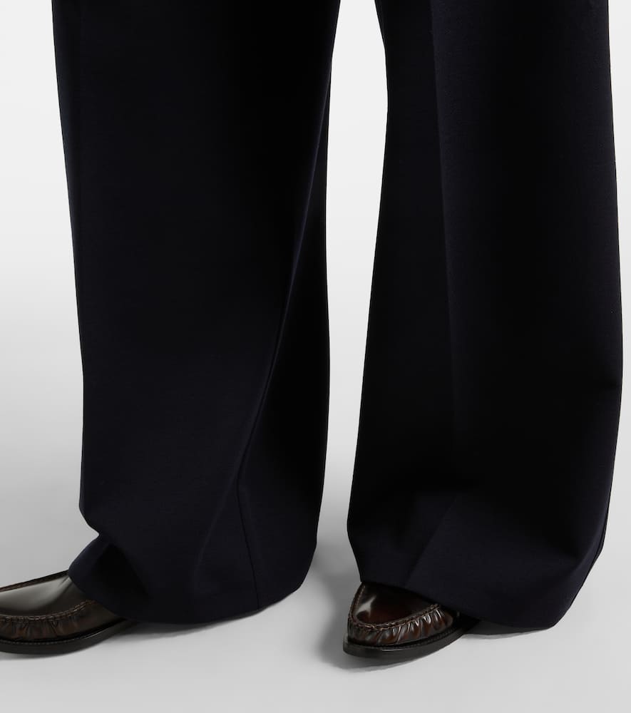Molo pleated wool and cotton-blend pants
