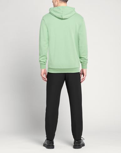 Man Sweatshirt Light green Size S Cotton, Polyester