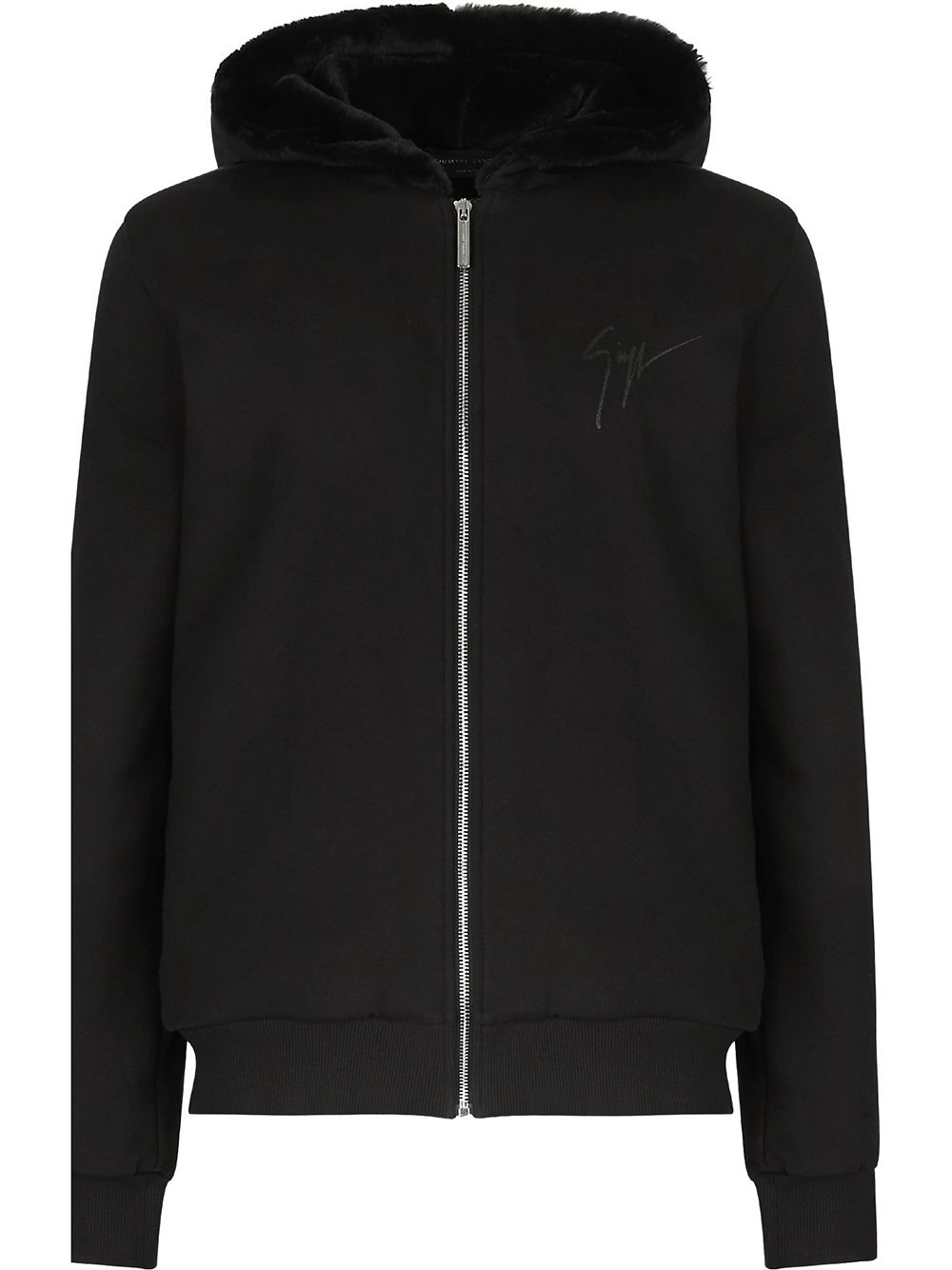 LR-12 logo-print hoodie - Black