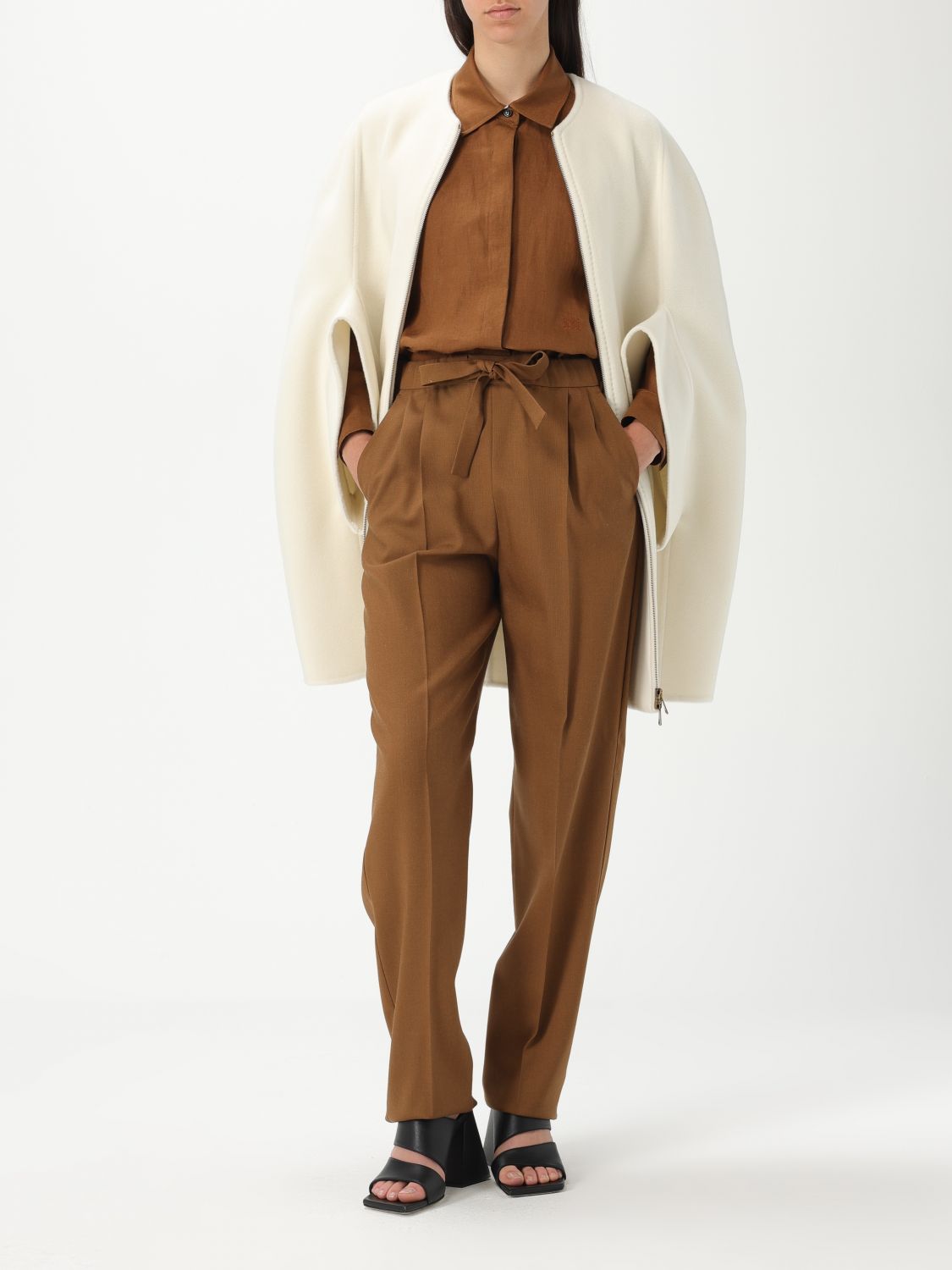 Placido coat - White