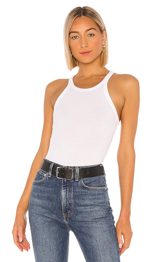 LNA Ribbed Skinny Racer Tank in Black. -  XS also in L