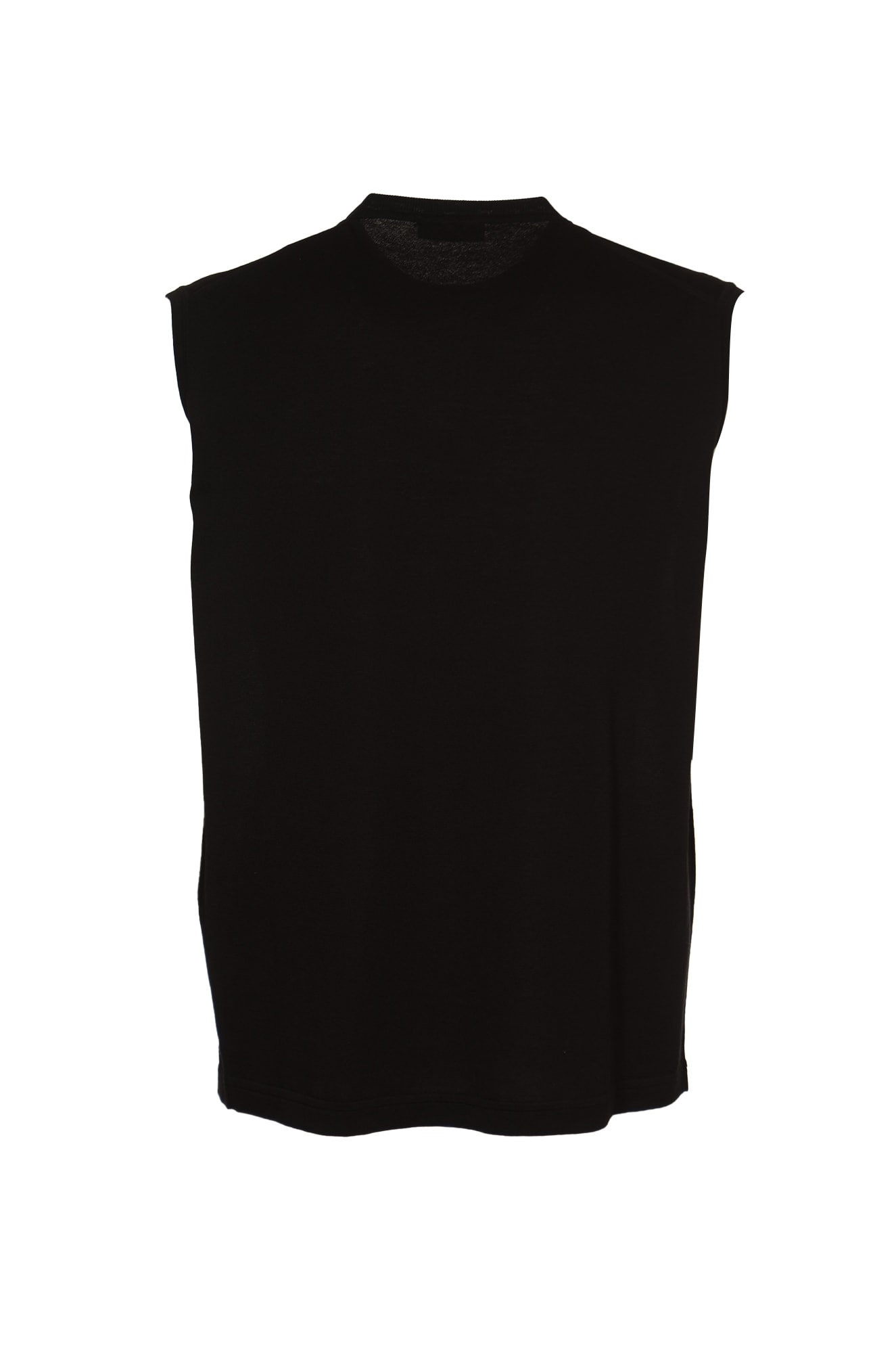 Round Neck Sleeveless Plain T-shirt