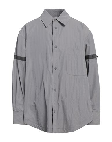 Thom Browne Man Shirt Grey Size 2 Polyamide, Polyurethane, Cupro