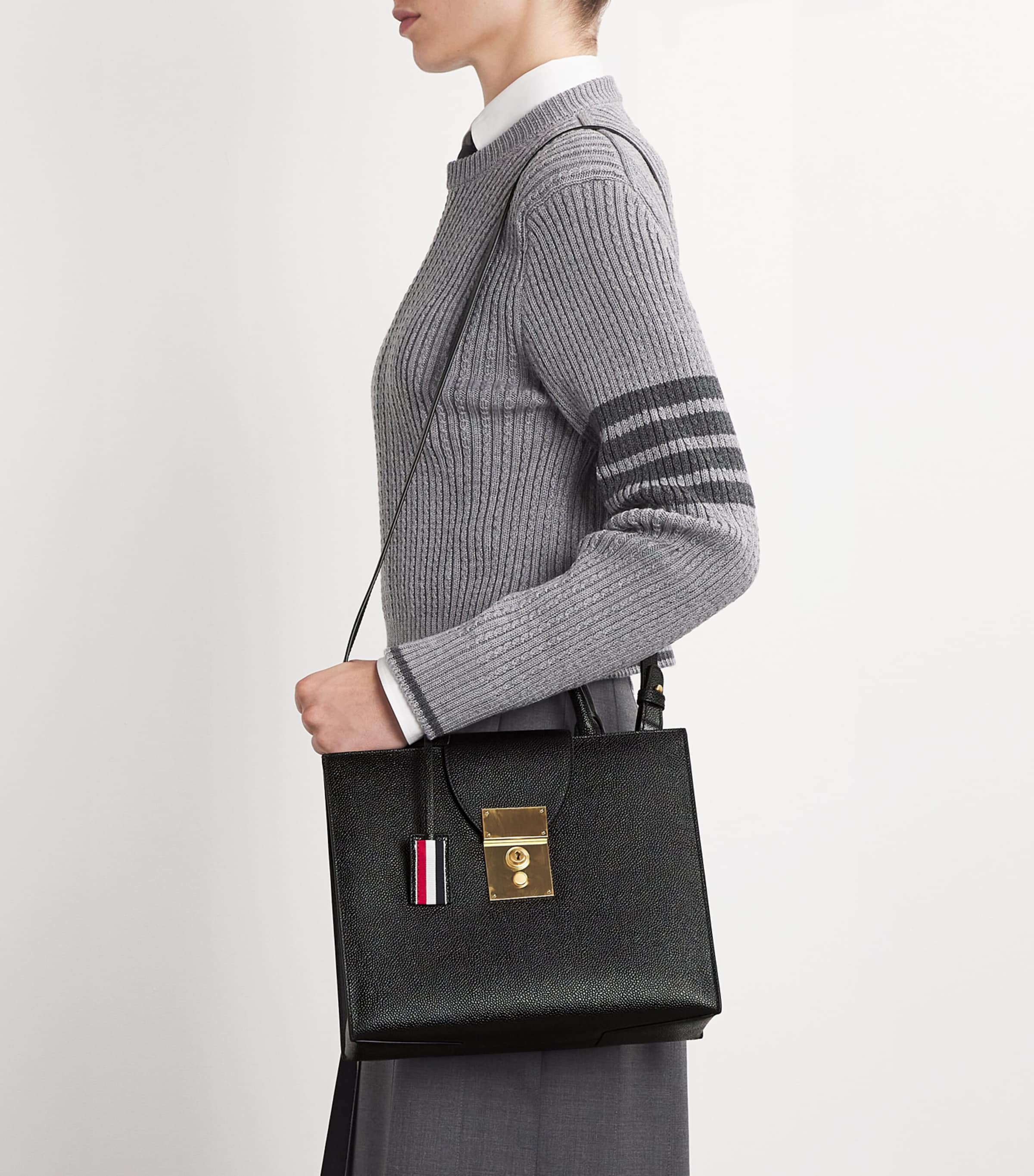 Small Leather Mr. Thom Tote Bag
