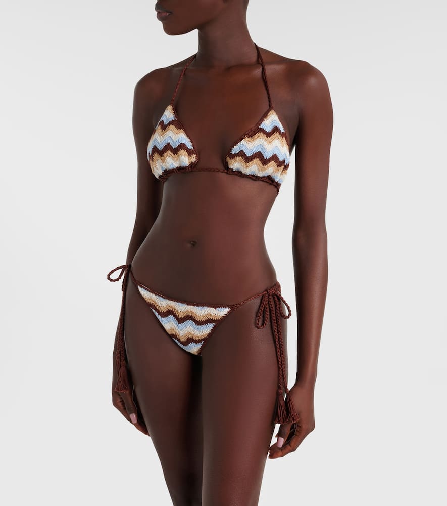 Summer Chevron crochet cotton bikini top