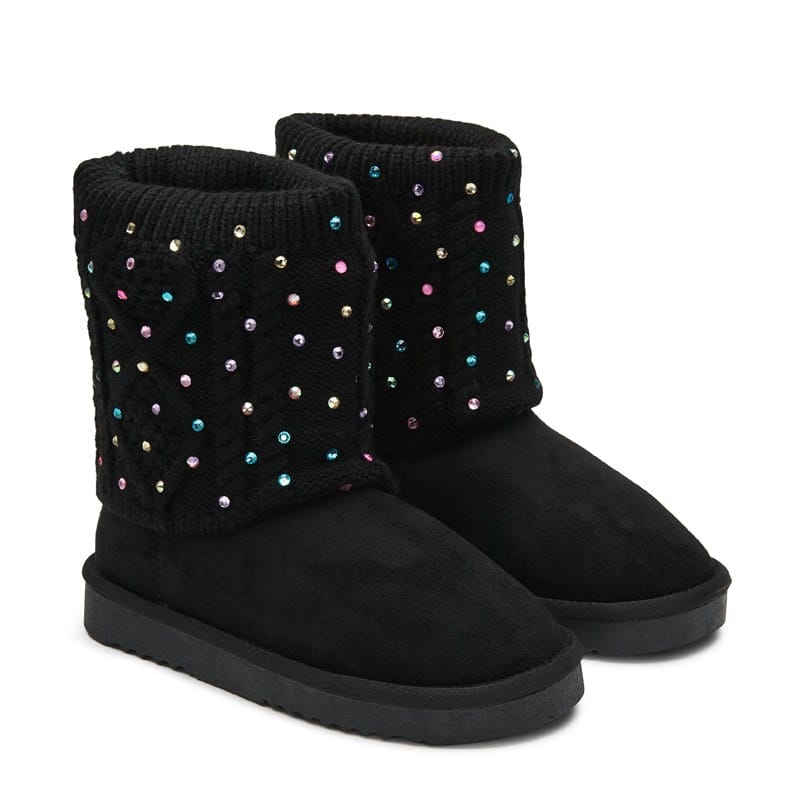 Kids' Jdandy Sweater Boot Little/Big Kid Boots (Black Multi Jewel)