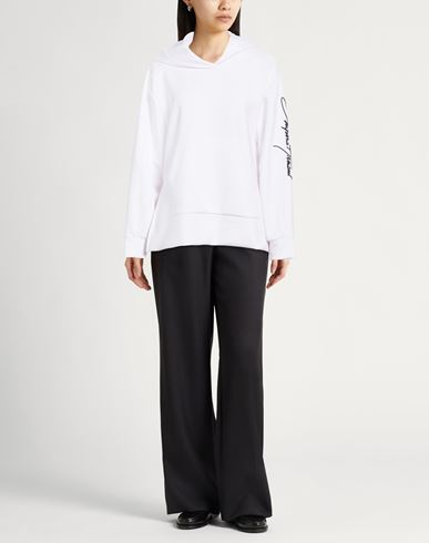 Woman Sweatshirt White Size M Polyester, Viscose, Elastane