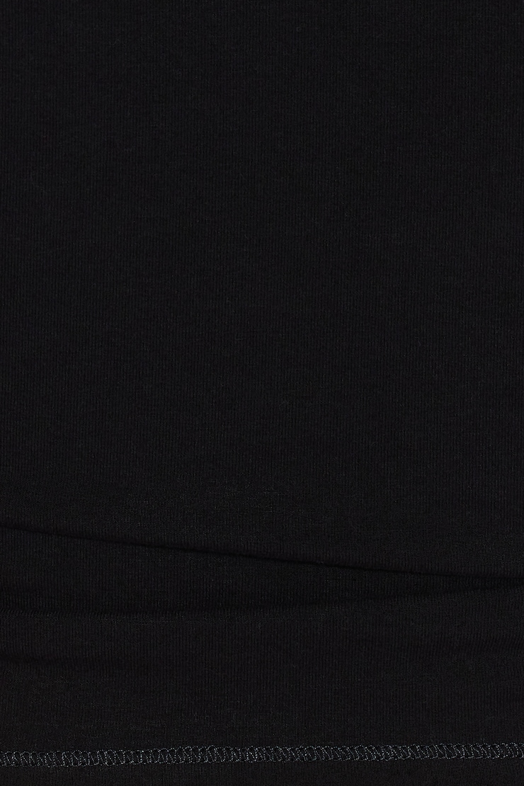 StretchTerry™ Cropped Crewneck Top - Black - Women Clothing