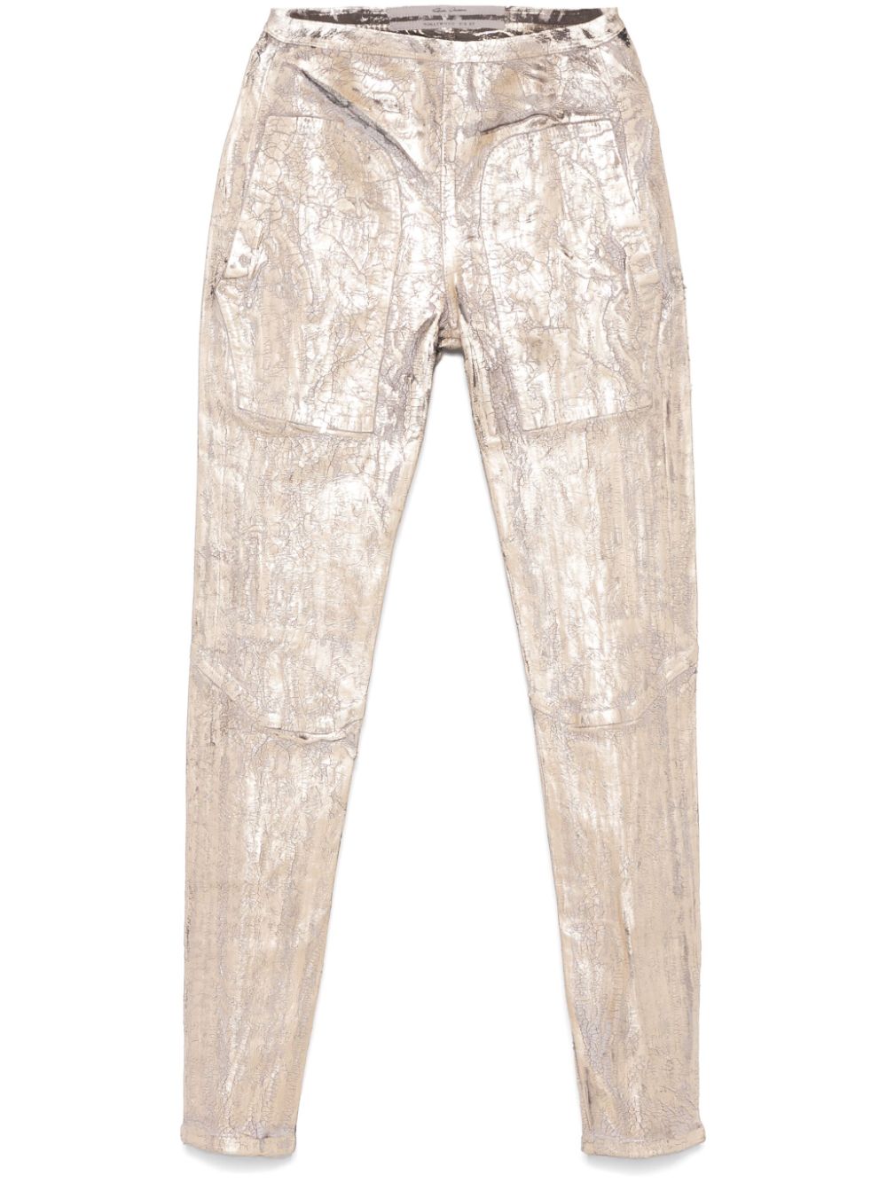 Cracked-effect trousers - Gold