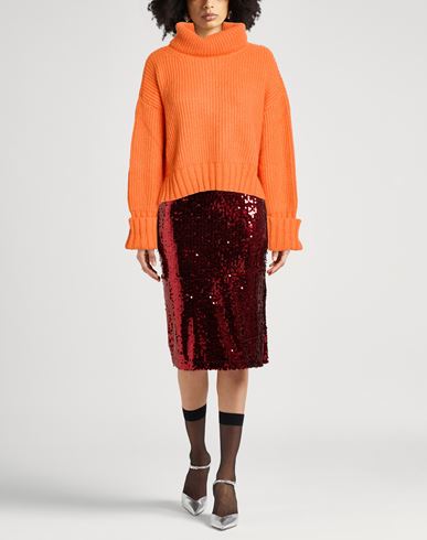 Woman Turtleneck Orange Size 4 Acrylic, Wool, Alpaca wool, Viscose, Polyester