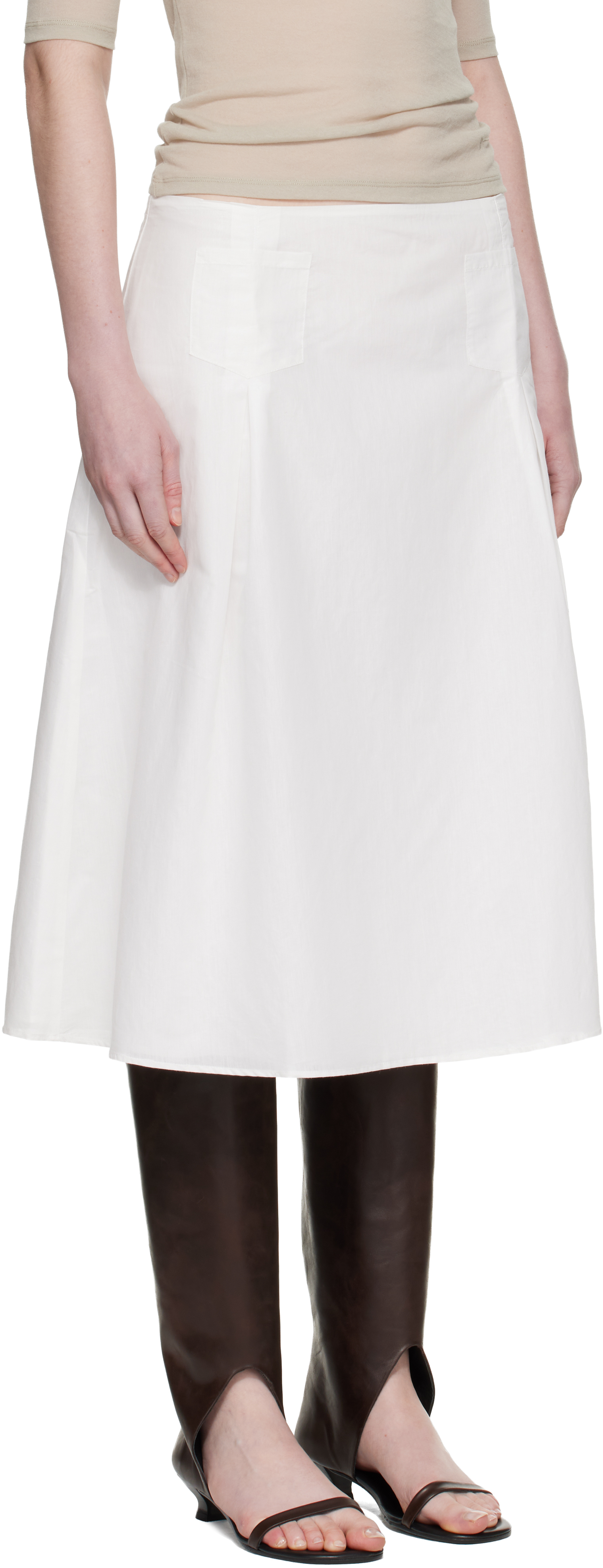 White Dimi Midi Skirt