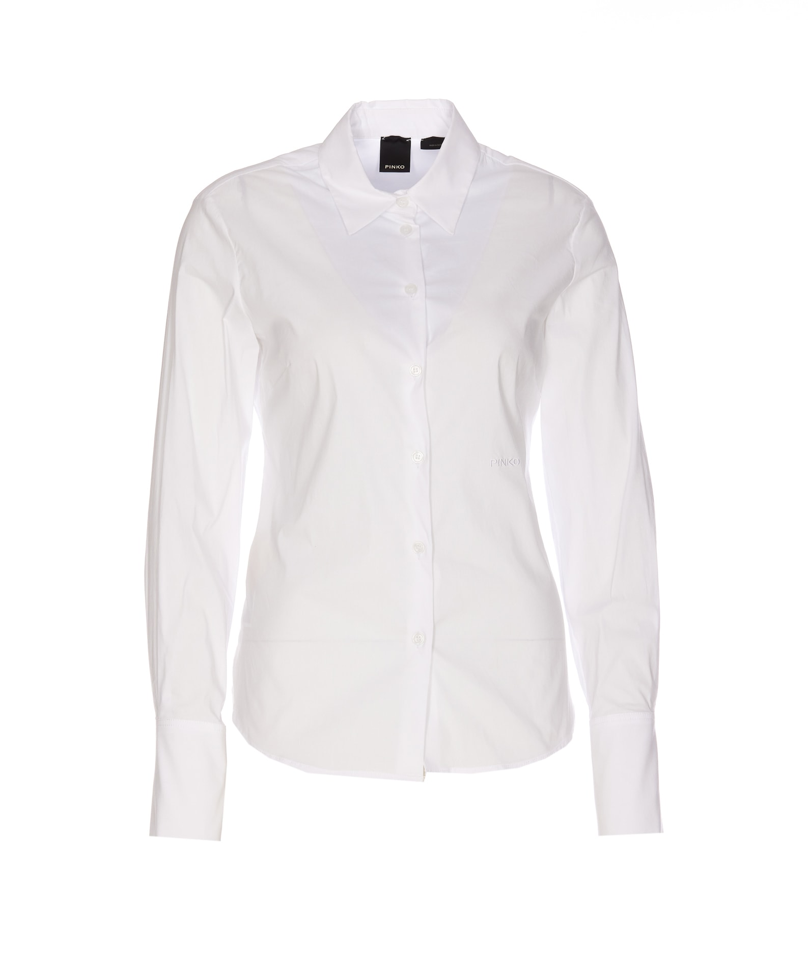 Pointed-collar stretch-cotton shirt - White