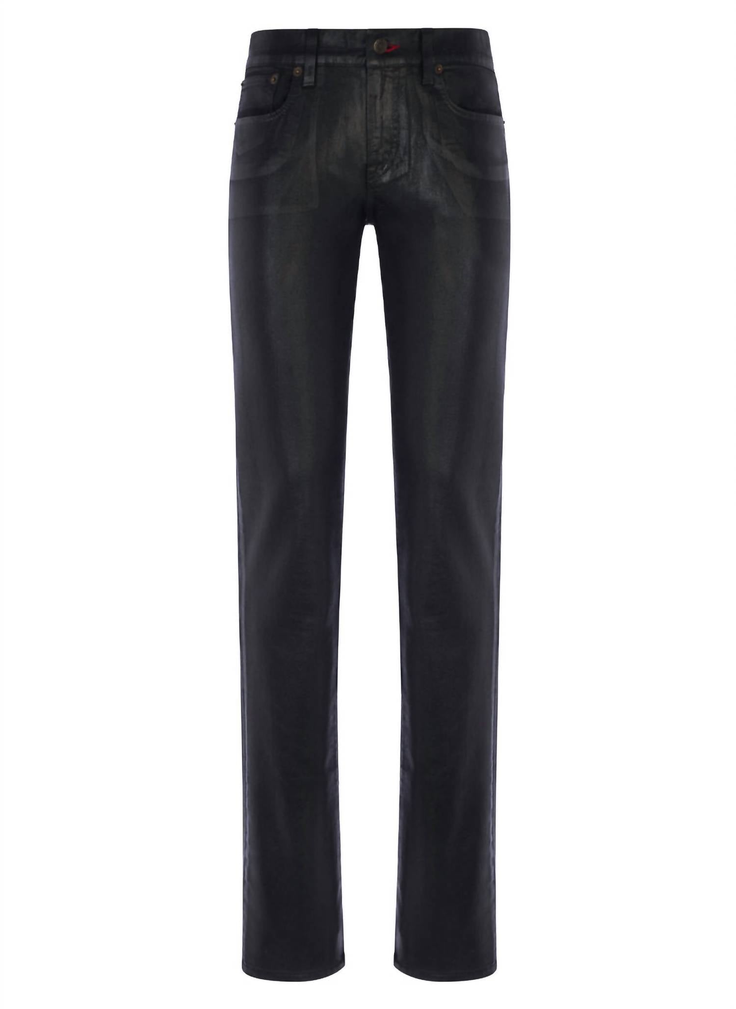 Shilah Waxed Denim Skinny Jeans In Black