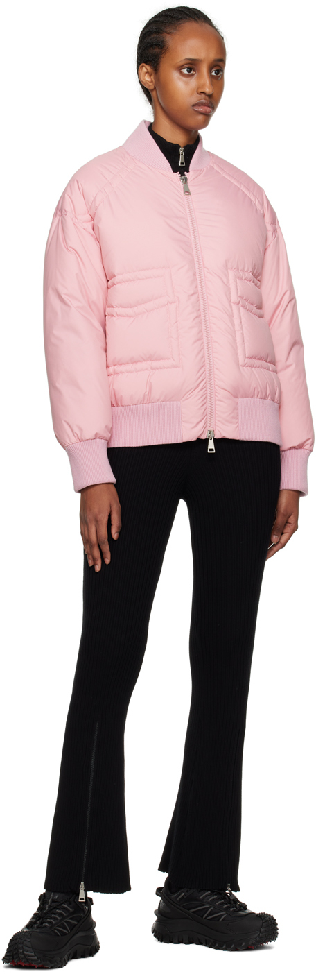 Pink Zucca down bomber jacket