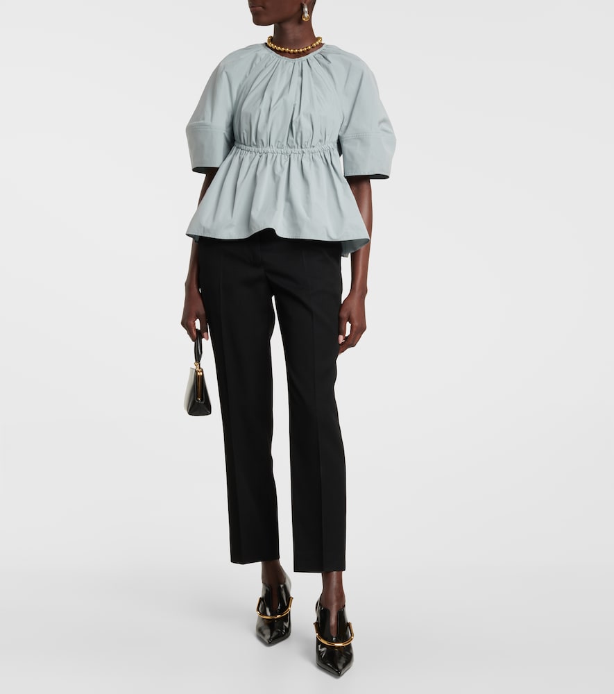 Tailored straight wool pants