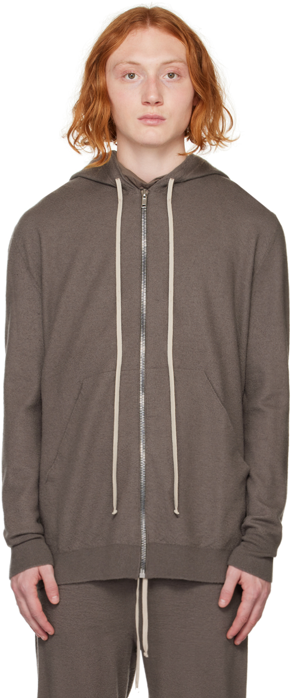 Gray zip-up hoodie
