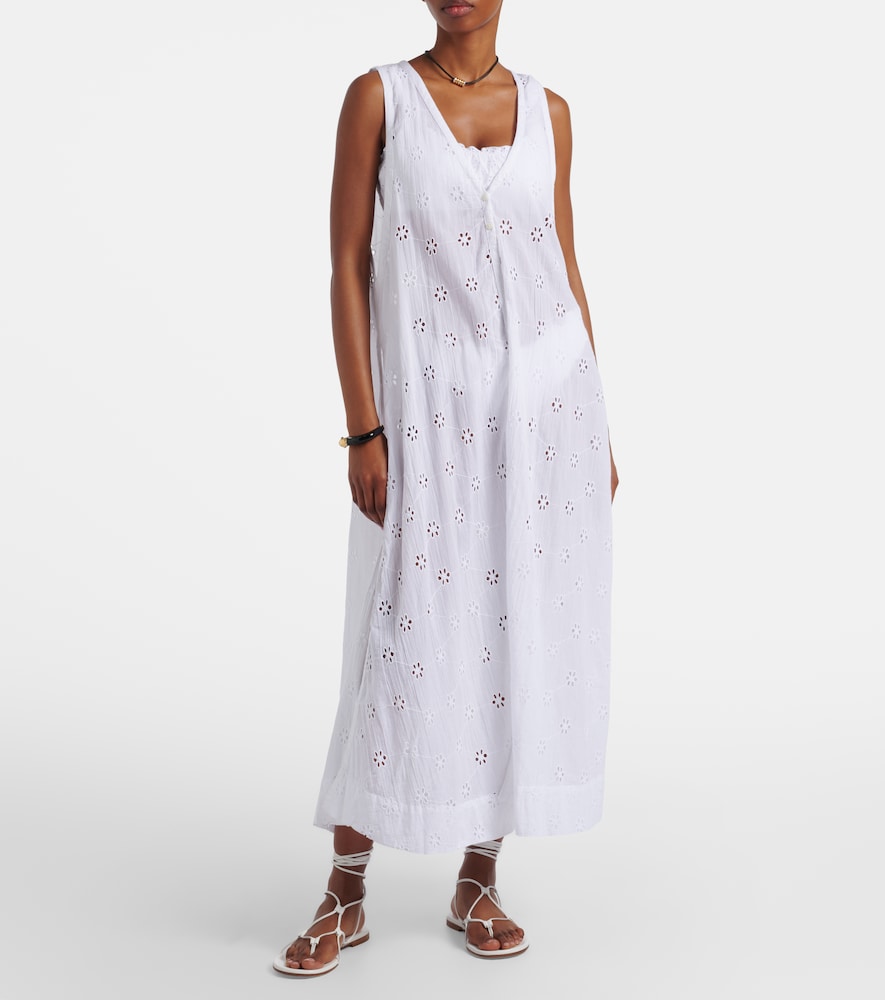 Broderie anglaise cotton beach dress
