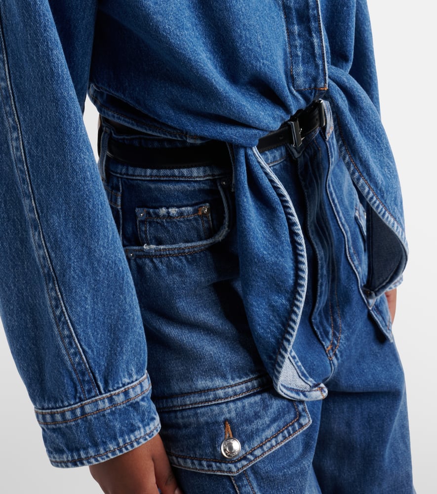 Pevera cropped denim shirt