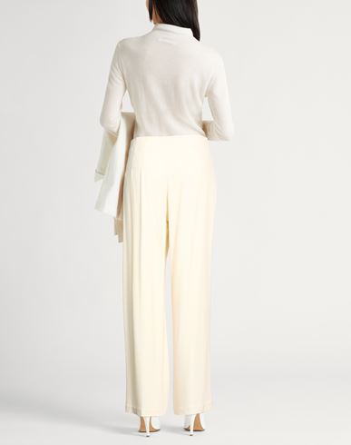 Woman Pants Ivory Size 8 Viscose, Wool