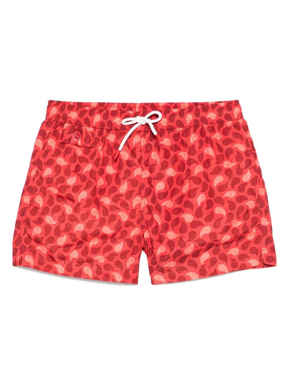 Kiton printed swim shorts - Red