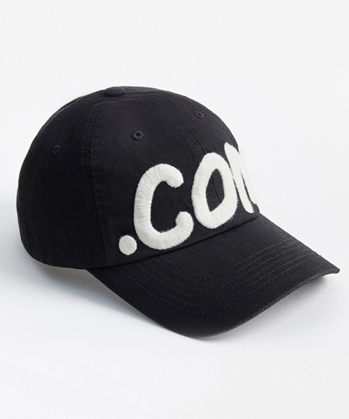COM Logo Ball Cap Non-Washed Black