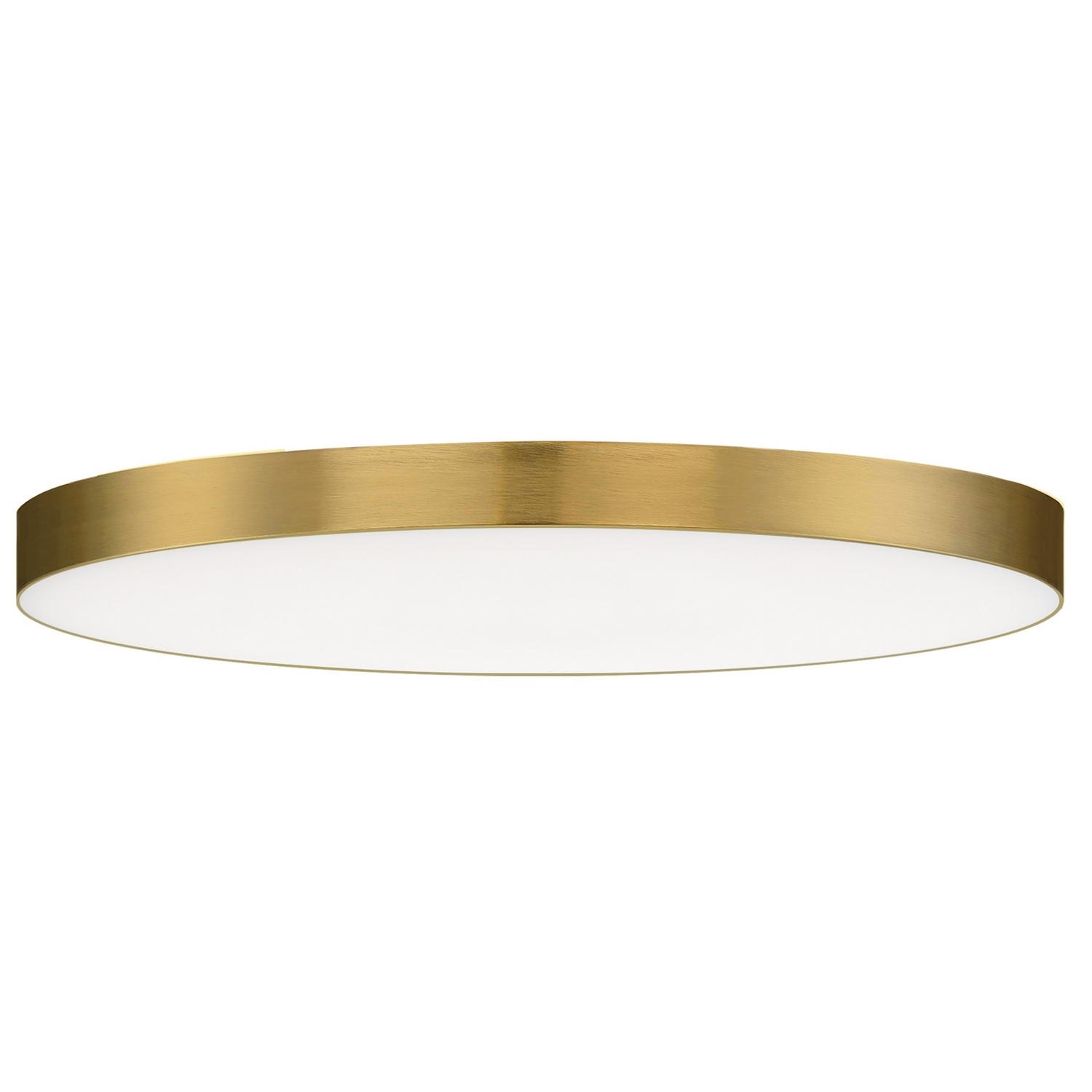 Satin Brass LED Flush Mount from the Trim Collection