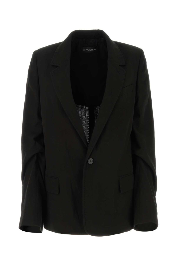 Black Cotton Renske Blazer