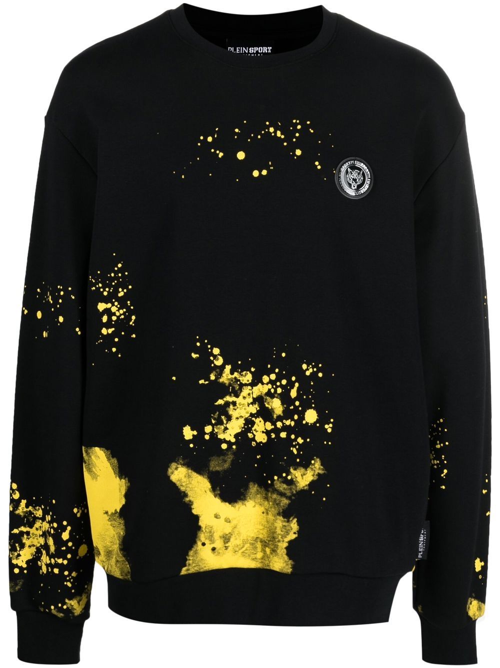 Paint-splatter effect sweatshirt - Black