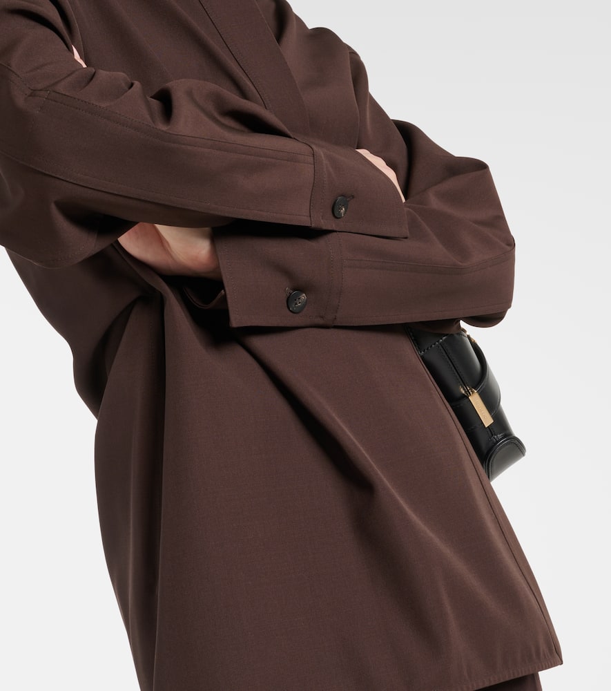 Wrap wool shirt