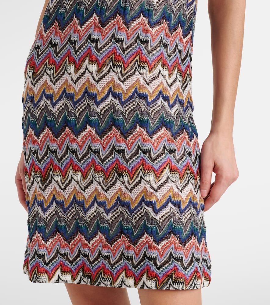 Zigzag lamé minidress