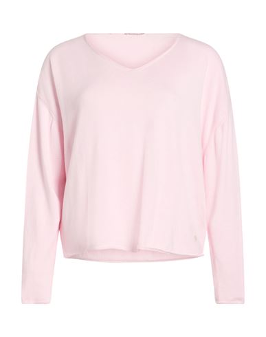 Woman Sweater Pink Size L Cotton