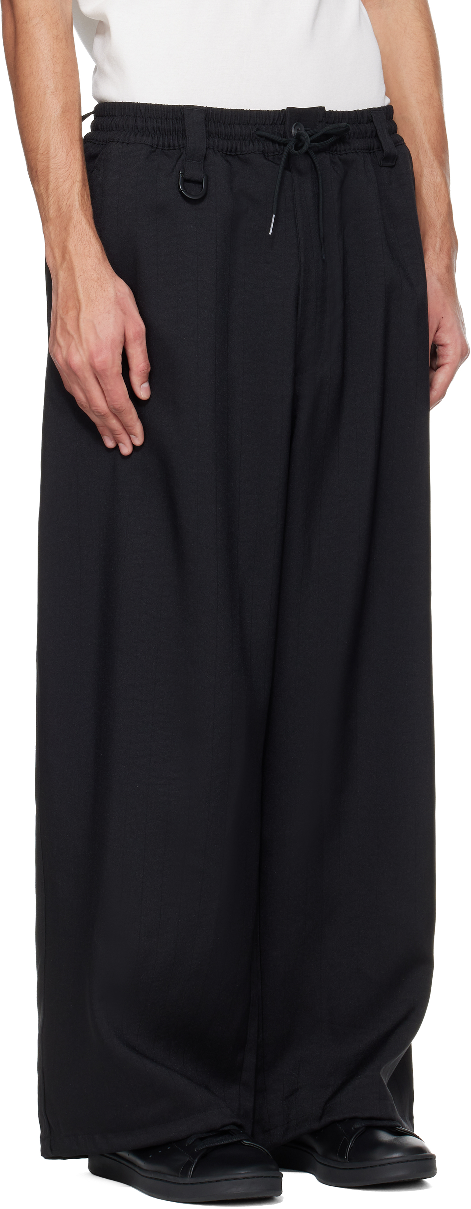 Black Sport Uniform Pinstripe Track Pants