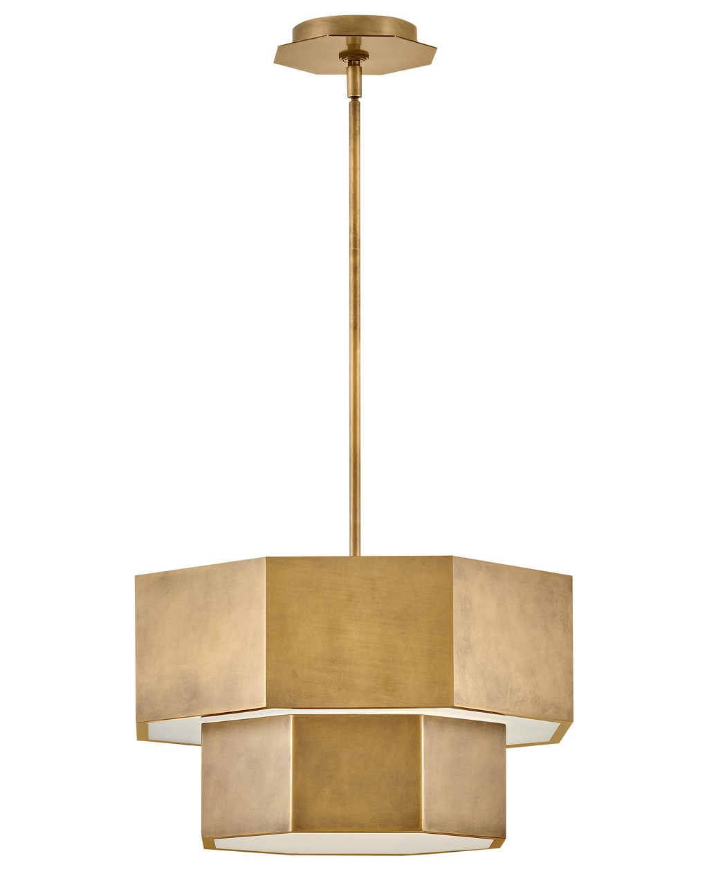 Heritage Brass LED Convertible Flush Mount from the Facet Collection