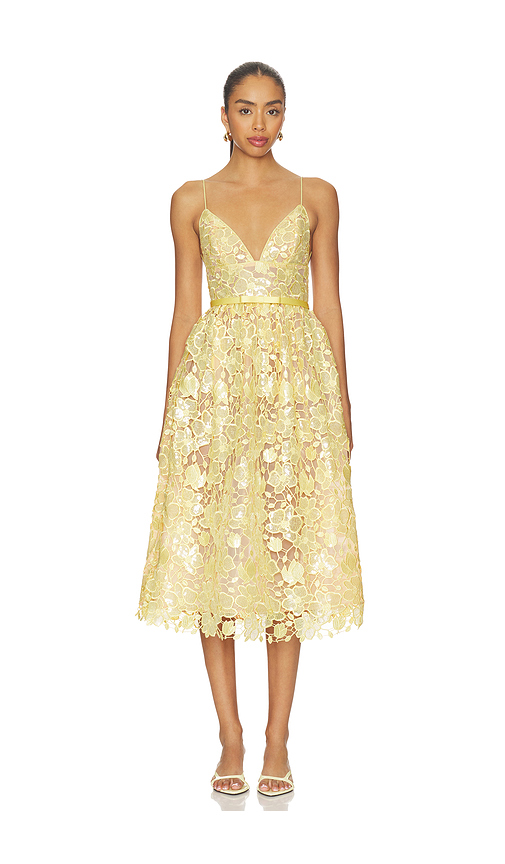 Retrofete Eulalia Lace Dress in Lemon. XS. Also in M